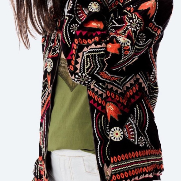 Embroidered Bomber Jacket - Picture 4 of 8